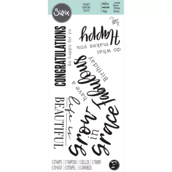 Wyczyść znaczki Sunnyside Sentiments #4 Sizzix