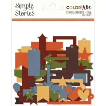 Simple Stories Snap Color Vibe Die-Cuts Chipboard Bits Fall 