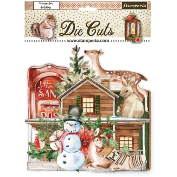 Die-Cuts Romantic Home For The Holidays Stamperia