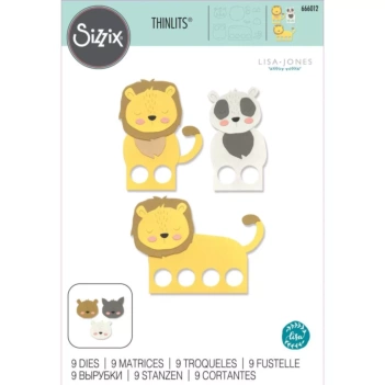 Thinlits Animal Finger Puppets Die Sizzix 666012