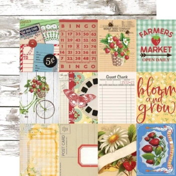 Papel 3"X4" Elements SV Berry Fields Simple Stories 30x30cm