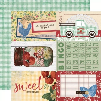 Papel 4"X6" Elements SV Berry Fields Simple Stories 30x30cm