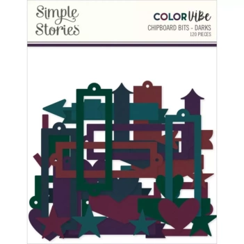 Die-cuts Chipboard Bits Darks Color Vibe Simple Stories