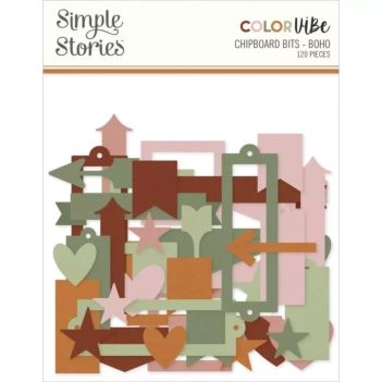Die-cuts Chipboard Bits Boho Color Vibe Simple Stories