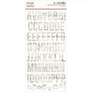 Stickers Foam Alphabet Woods Aspen Color Vibe Simple Stories