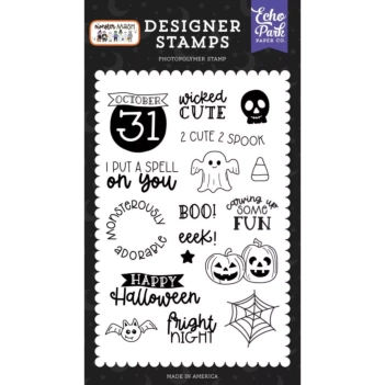 Clear Stamps 2 Cute 2 Spook Monster Mash Echo Park