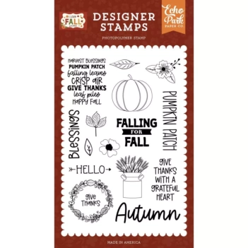 Falling For Fall I Love Fall Echo Park Clear Stamps