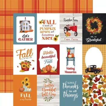 Carta Bella Fall Fun Papier 3"x4" Journaling Cards 30x30cm