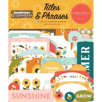 Die-cuts Frames & Tags Sunflower Summer Carta Bella