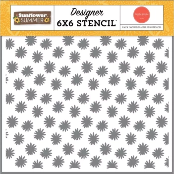 Stencil Bloom and Grow Sunflower Summer Carta Bella