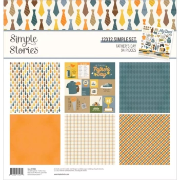 Kit Scrapbooking Fête des Pères Histoires Simples 30x30cm