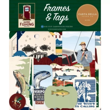 Die-cuts Ephemera Gone Fishing Carta Bella