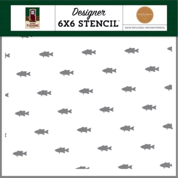 Stencil River Is Calling Gone Fishing Carta Bella