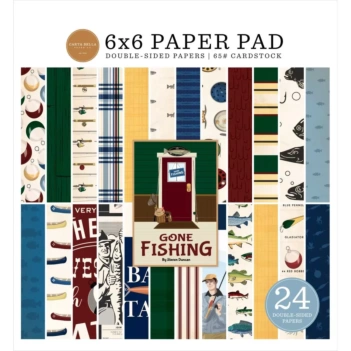 Kit de scrapbooking Gone Fishing Carta Bella 30x30cm