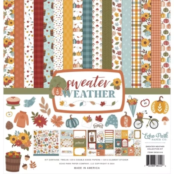  Kit de scrapbooking Sweater Weather Echo Park 30x30cm
