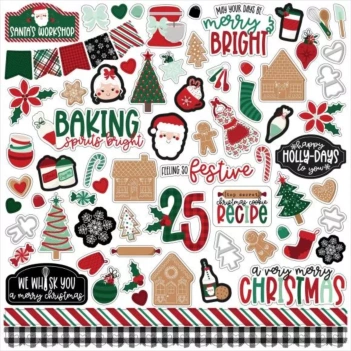 Echo Park Baking Spirits Bright Cardstock Stickers 30x30cm