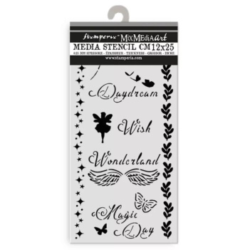 Plantilla de stencil Unicornio Wonderland Stamperia 12x25cm