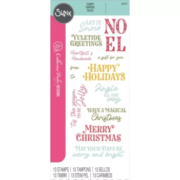 Sizzix Transparente Stempel Greetings Of The Season 