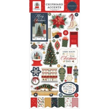 Die-Cuts Chipboard Accents Christmas in the City Carta Bella