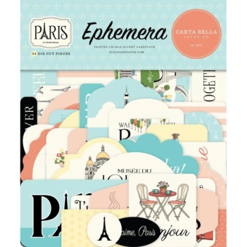 Die-cuts Ephemera Paris Carta Bella