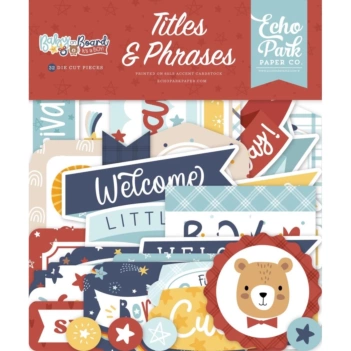 Die-cuts Titles & Phrases Baby on Board Boy Echo Park