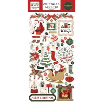 Die-cuts Chipboard Accents Christmas Village Carta Bella