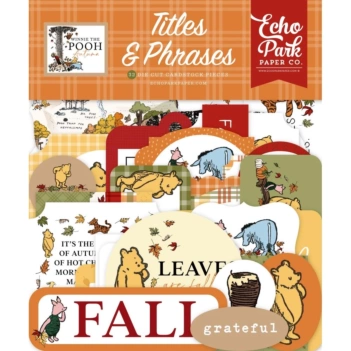 Die-cuts Titles & Phrases Winnie The Pooh Autumn Echo Park