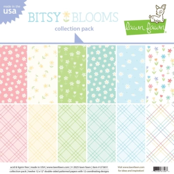 Lawn Fawn Bitsy Blooms Paper Kit 30x30cm