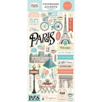 Die-cuts de Chipboard Paris Carta Bella