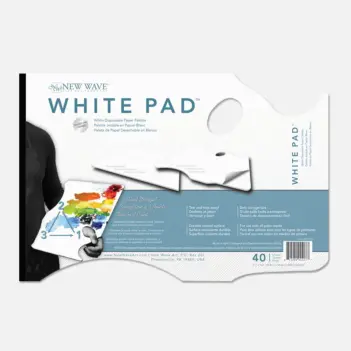 Ergonomische Einweg-Papier-Palette „White Pad New Wave“, 28 x 41 cm