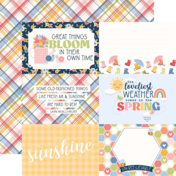 Papel 6"x4" Journaling Cards Blossoms And Bees Echo Park 30x30cm
