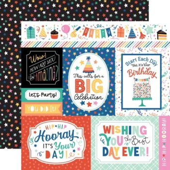 Papel Multi Journaling Cards Hip Hip Hooray Echo Park 30x30cm