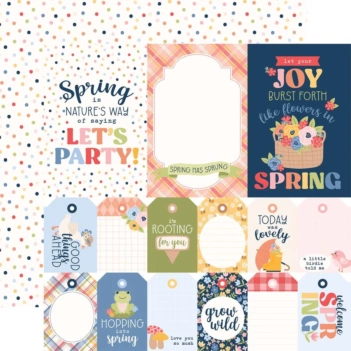 Papel Multi Journaling Cards Blossoms And Bees Echo Park 30x30cm
