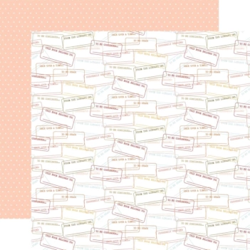 Echo Park Bookish Papier Book Stamps  30x30cm