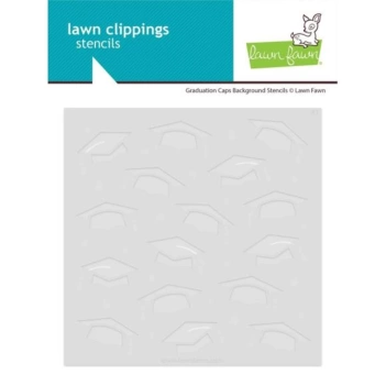 Stampo per Stencil Graduation Caps Background Lawn Fawn