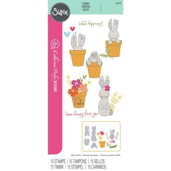 Sizzix Transparente Stempel Bunny Bits & Blooms 