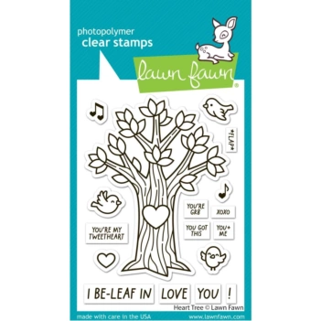 Lawn Fawn Transparente Stempel Heart Tree 
