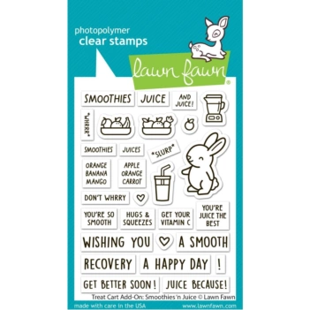 Sellos transparentes Treat Cart Smoothies 'n Juice Add-On Lawn Fawn