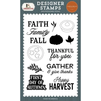 Carta Bella Americana Stempel Faith Family Fall 