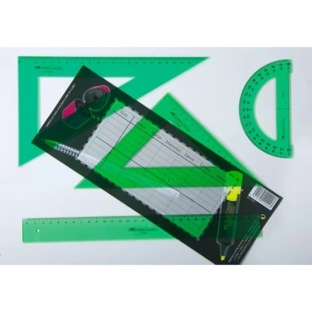 Set 4 piezas reglas y horario escolares Faber-Castell