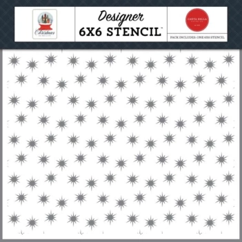Stencil Dear Santa Stars Christmas in the City Carta Bella15x15cm