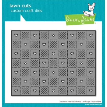 Wykrojnik Checkered Hearts Backdrop: Landscape Lawn Fawn