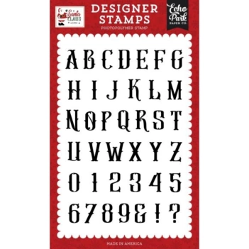 Sellos Transparentes Antique Alphabet Santa Claus Echo Park