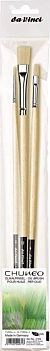Set of 3 synthetic flat brushes Chuneo da Vinci