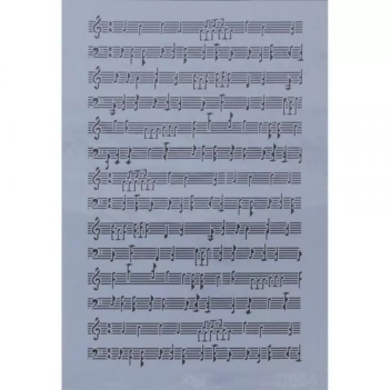 Plantilla de stencil Partitura Rich 33x48cm