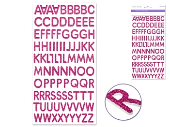  Foam Stickers Albecedario Rosado MultiCraft