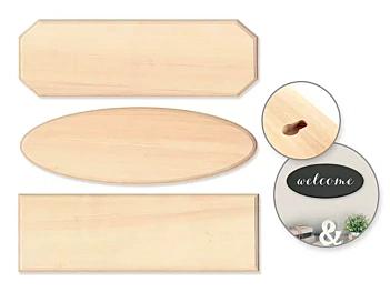 Cartel de Madera Para Colgar Ovalado MultiCraft