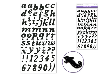 Chipboard Stickers Alfabeto Negro MultiCraft