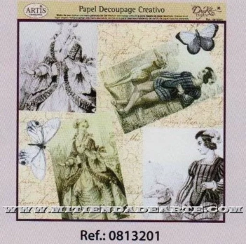 Decoupage paper 0813201 Romantic characters 30x30 cm. Dayka