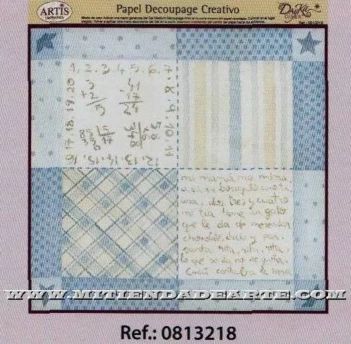 Decoupage paper 0813218 Infant blue 30x30 cm. Dayka